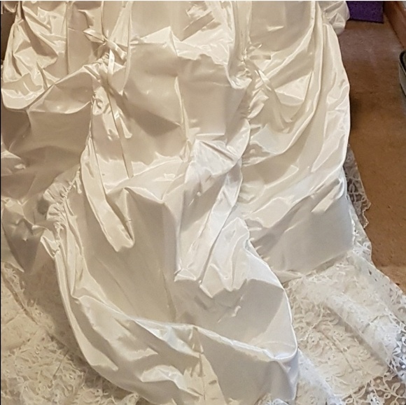 RARE Snow White Beads Ballroom Wedding Dress Princess Victorian Luxury Ball Gown - Picture 2 of 15